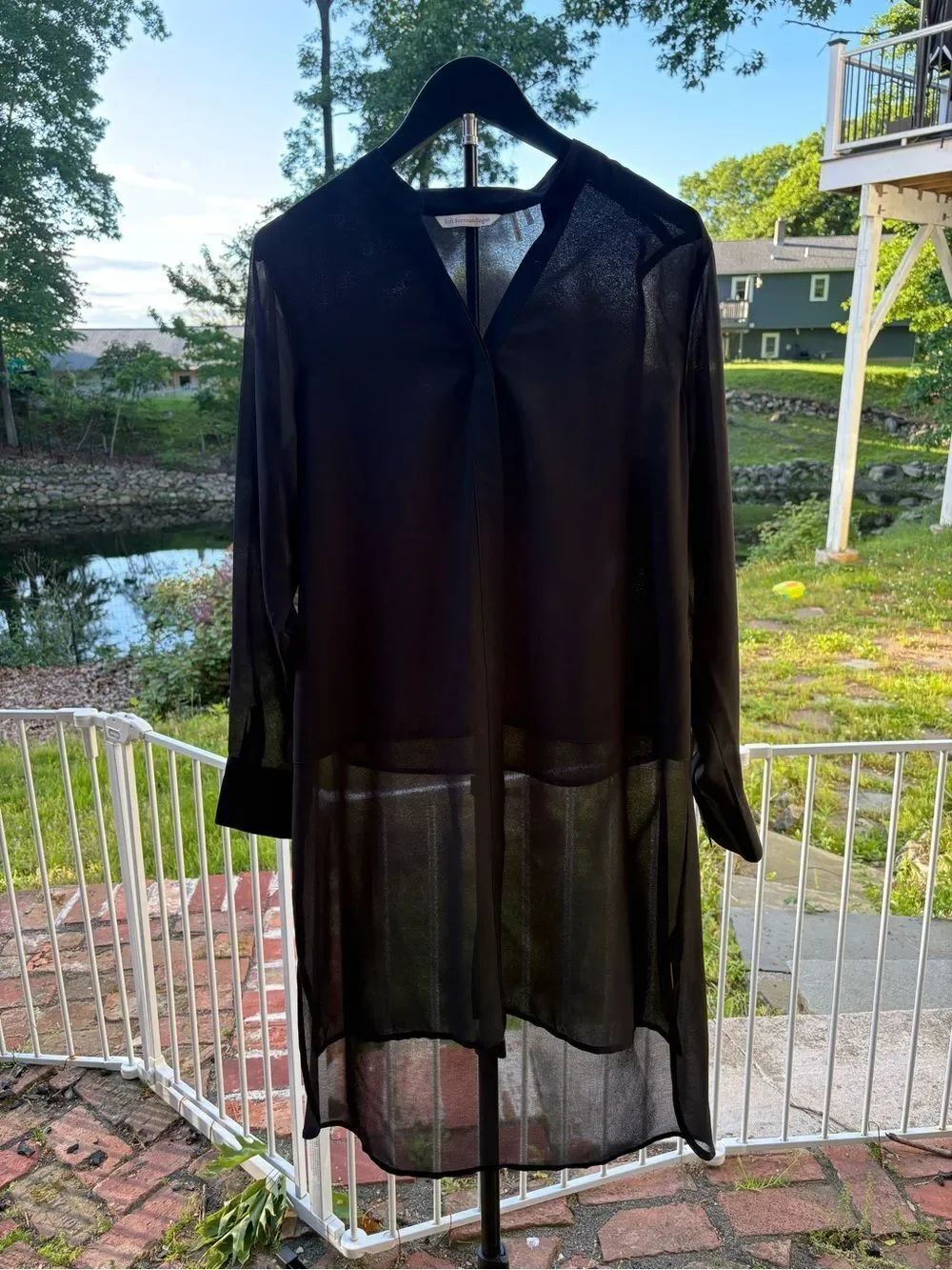Soft Surroundings Luisa Semi Sheer Georgette Tunic Medium